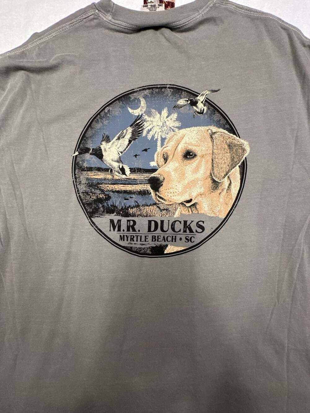 Laid-Back M.R. Ducks Myrtle Beach Labrador and Mallard Graphic T-Shirt